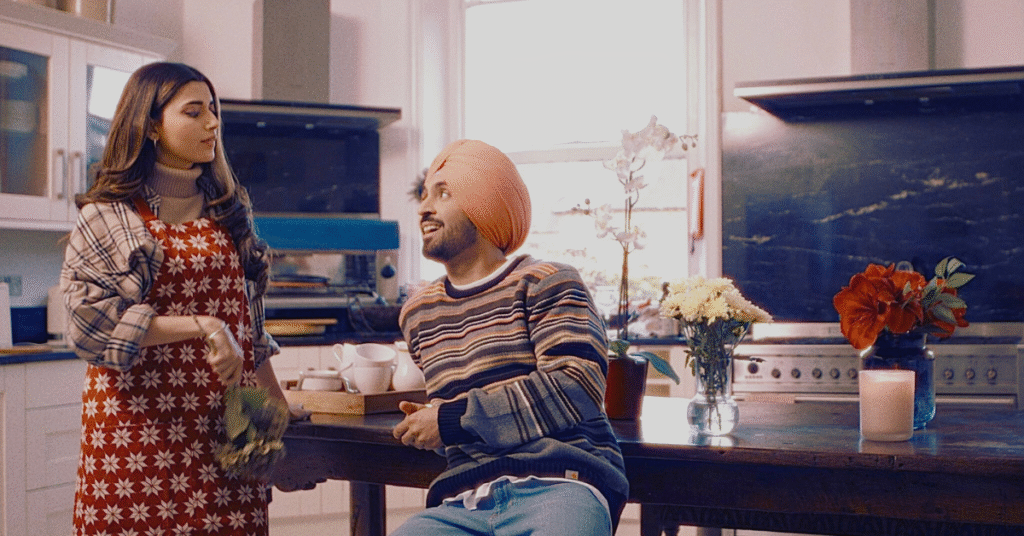Diljit Dosanjh और Neeru Bajwa ने 'Sardaar Ji 3' के BTS पिक्स