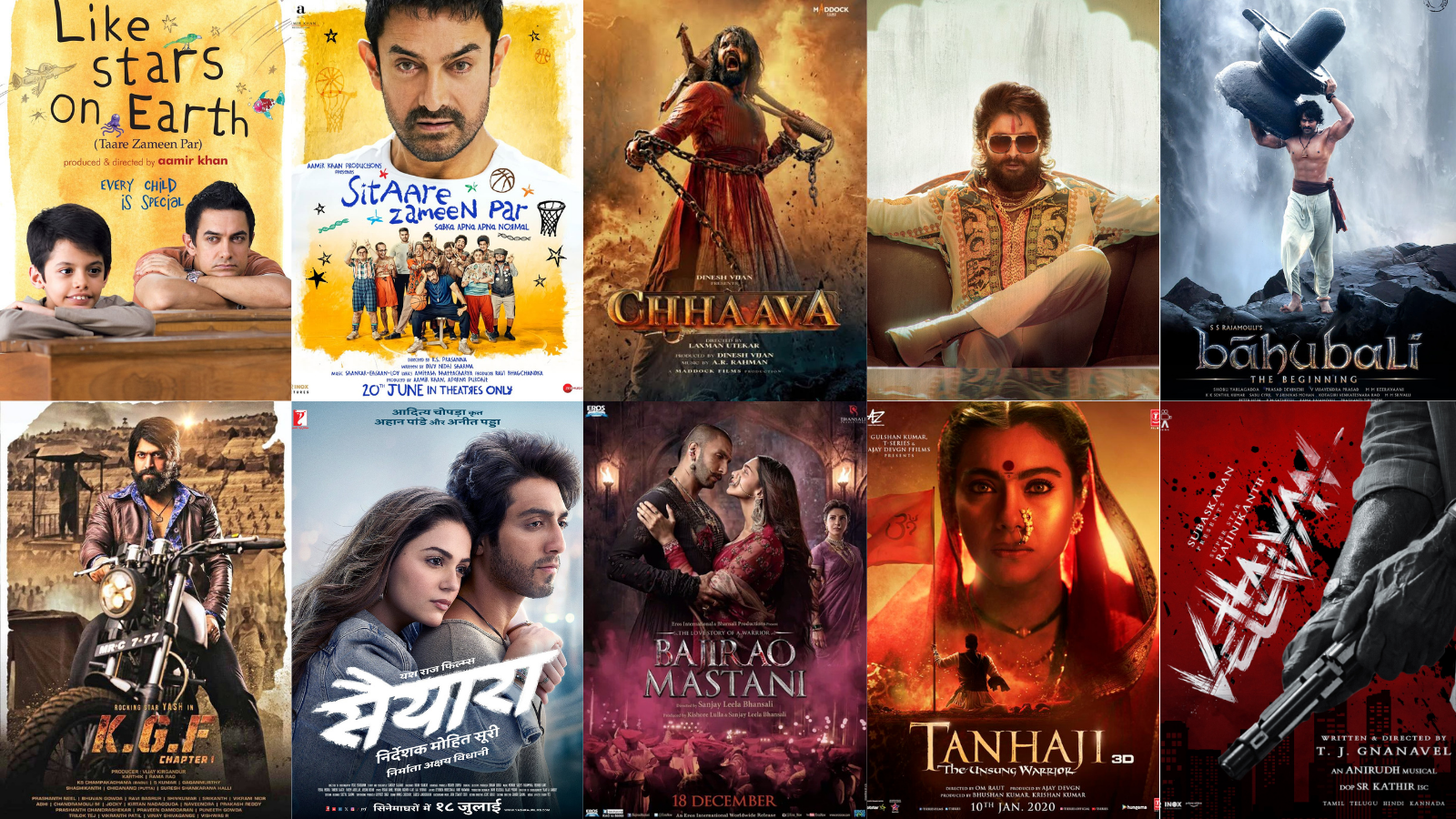 Indian cinema 2025 की फिल्मों के पोस्टर, जिनमें स्त्री 2, सिंघम अगेन, और लापता लेडीज़ शामिल हैं, जो भारतीय सिनेमा 2025 की थिएट्रिकल सफलता को दर्शाते हैं।