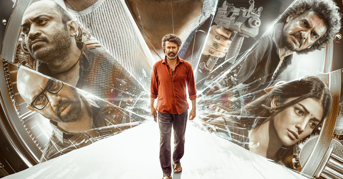 Rajinikanth Coolie मूवी पोस्टर में एक्शन लुक और स्टार कास्ट के साथ